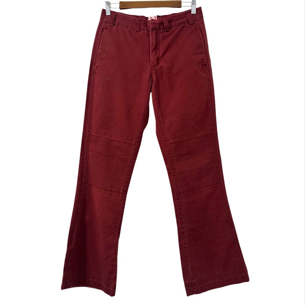 Vintage‎ Abercrombie & Fitch Pants Womens 27 Burnt Red y2k Flared Grunge Casual